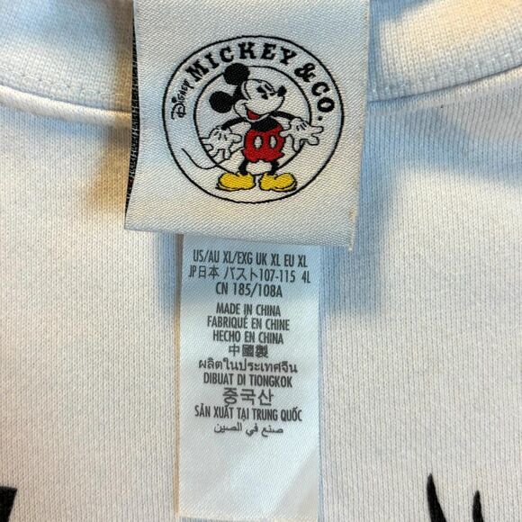 Disney Minnie Mouse Croped White Sweatshirt Women's XL - Picture 3 of 5